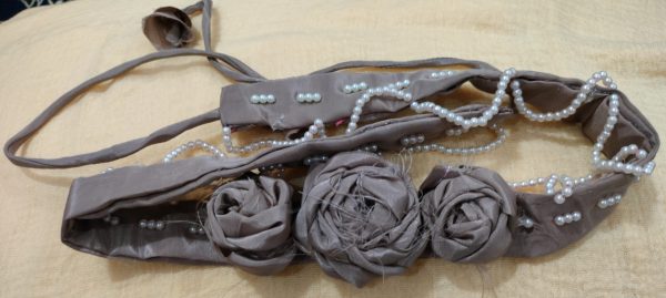 Brown Handmade Fabric Belt for Women - Image 3