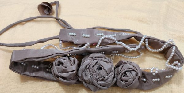 Brown Handmade Fabric Belt for Women - Image 4