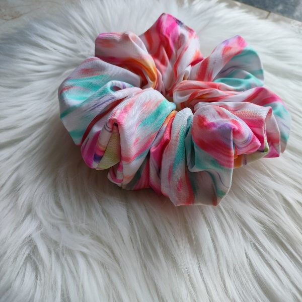 Handmade Cotton Scrunchie Large - Multicolour - Image 2